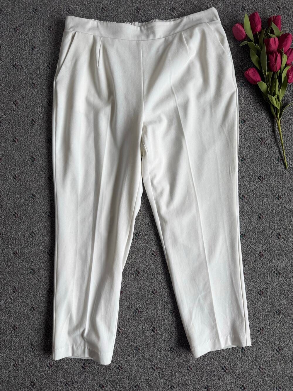 Leighton White Dress Pants Size XL Lined Pockets